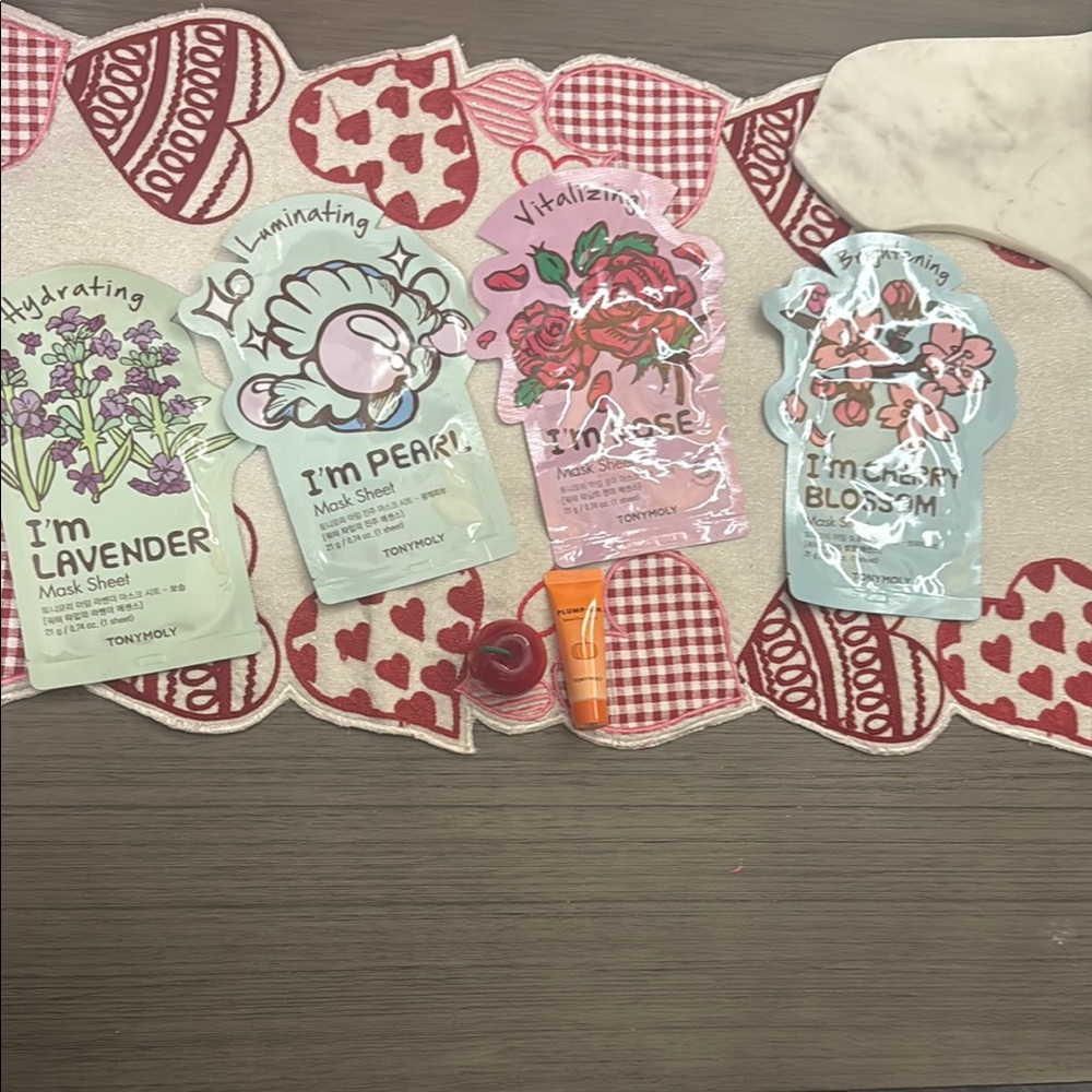 TONYMOLY Face Mask Set - Lavender, Peach, Rose, Cherry Blossom